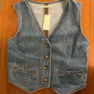 Abercrombie & Fitch Blue Denim Vest - NWT